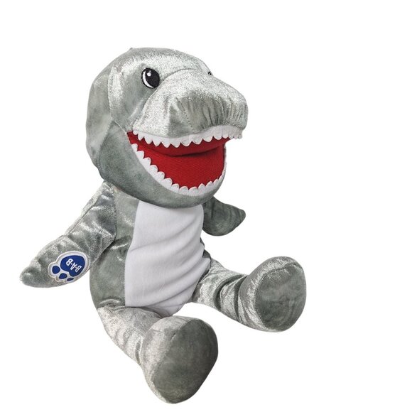 Build A Bear Toothy Great White Shark Gray Plush Stuffed Animal BABW 16" - Picture 1 of 8